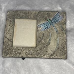 Frameology 9" x 7.5" Stone Blue‎ Dragonfly Easel Stand Frame for 3.5” X 5” Photo